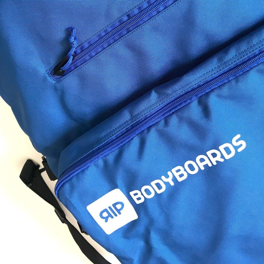 RIP Blue Commando Sac à dos de voyage double bodyboard – 2 planches avec bandoulière + dragonne, bretelles rembourrées réglables, planche de transport de 111,8 cm, 2 grandes poches de rangement avant,
