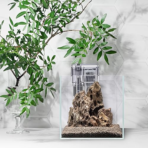 Miniatura 6 de Mighty Aquarium - Filtro para colgar en la parte posterior, filtro de encimera de acuario, filtro ajustable para pecera, filtros de acuario, filtro