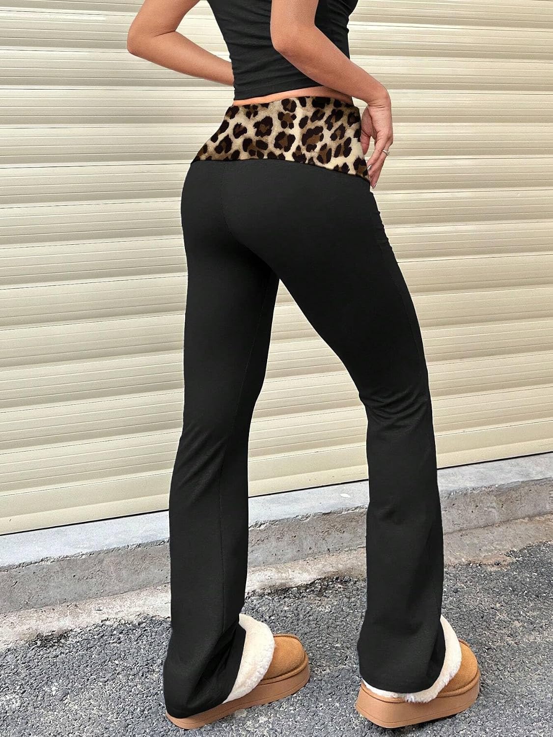 Women's 3 Piece Yoga Pants Set High Waisted Elastic Waist Flare Bootcut Leggings Gym Workout Casual Wear