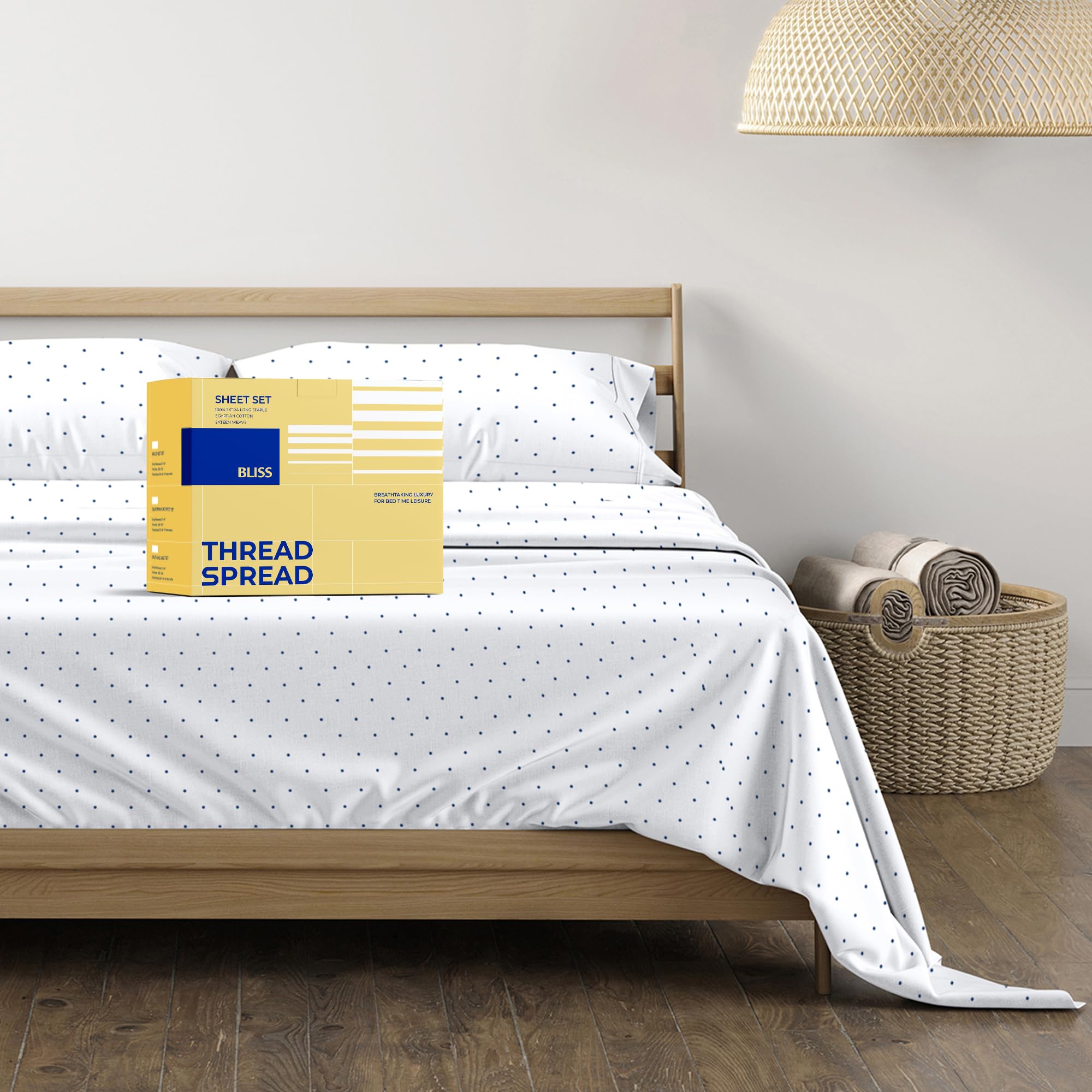 THREAD SPREAD Egyptian Cotton Polka Dot Sheets