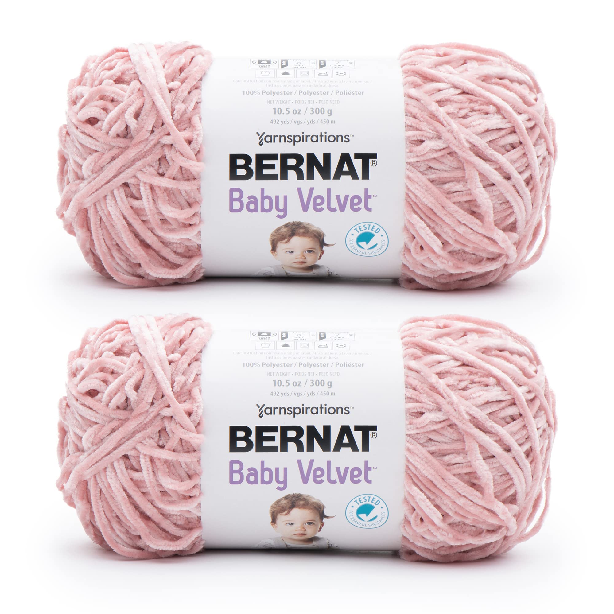 Laine Bernat Baby Velvet Restful Rose pour créer un cadeau de naissance unique