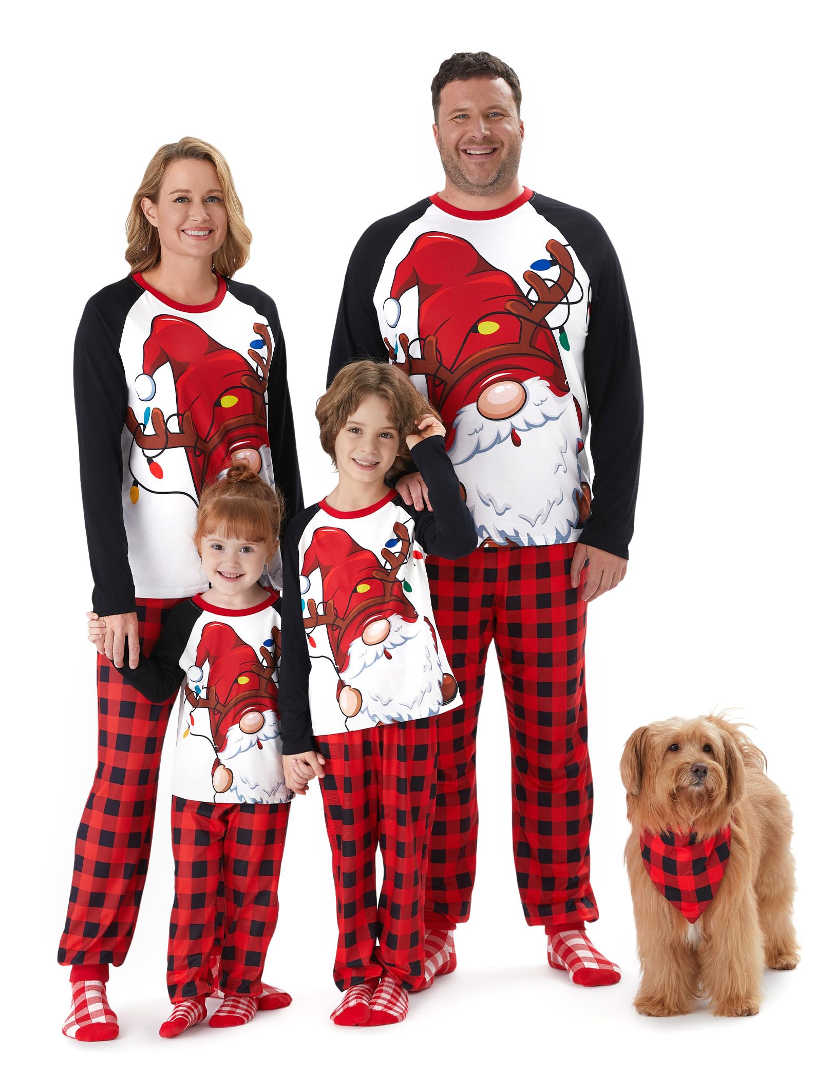 PATPAT - Pigiama Natale Famiglia Coordinati - Pigiami Natalizi per Tutta la Famiglia - Pigiama Donna Invernale - Pigiama Natale Coordinati Coppia - Pigiami Coppia- Pigiama Uomo Invernale