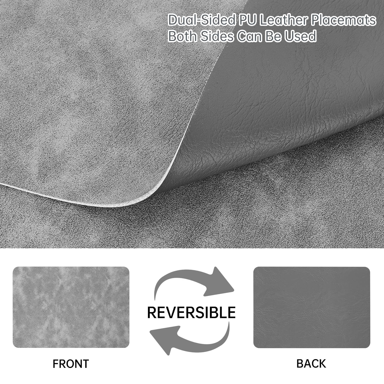 Set Di 6 Tovagliette Ovali Effetto Pelle E Sottobicchieri – Impermeabili, Lavabili, Antiscivolo – 41x33 Cm E 13,5x11 Cm – Colore Erba Secca