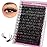 Lash Clusters 19mm Individual Lashes Cluster Black Volume Eyelash Clusters Long Individual Lash Extensions D Curl Cluster Lashes DIY Eyelash Extension (40D-0.07D, 19mm)