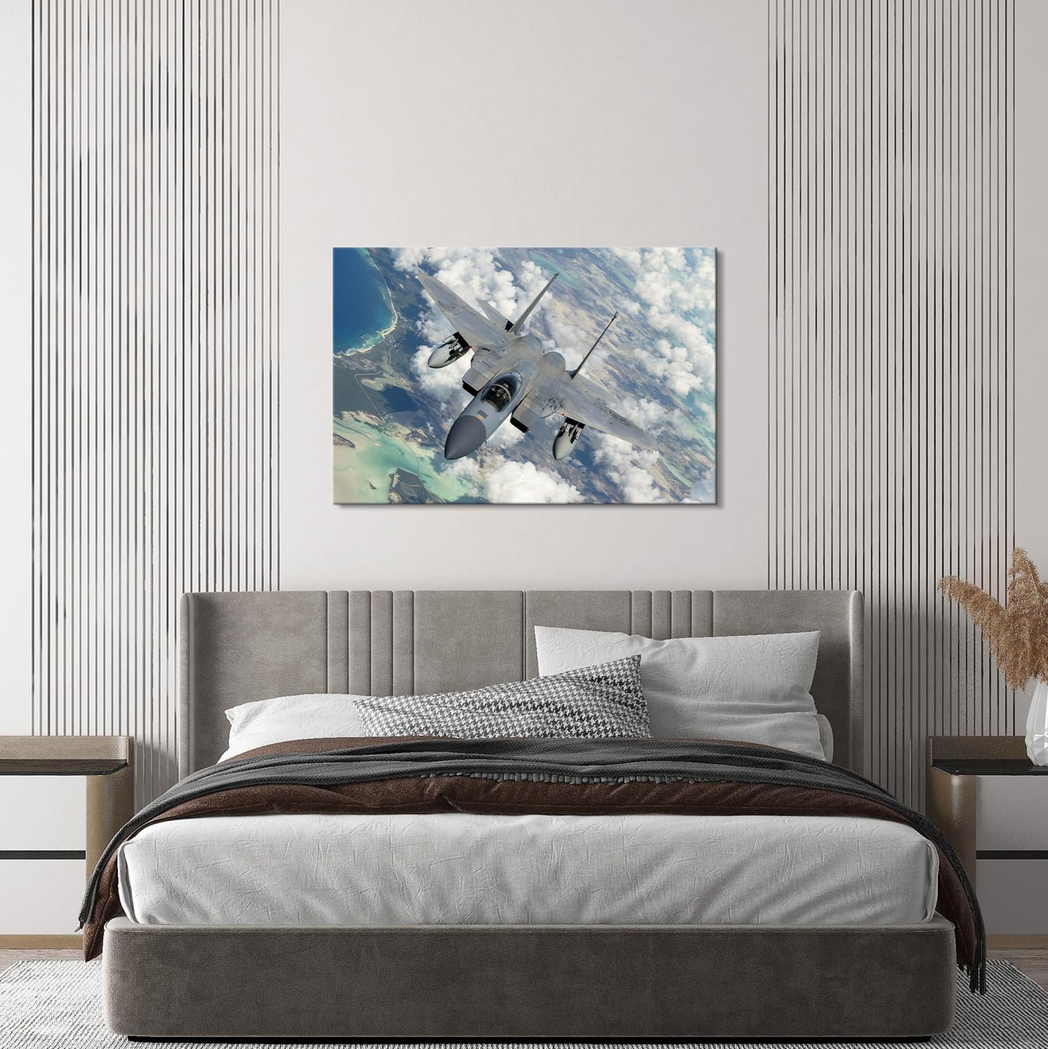 F-15C Eagle Decor, Military & Aviation Wall Art, Fighter Jet Poster, 12''Hx18''W