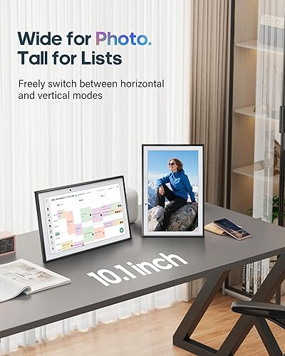 Miniatura 2 de Calendario digital de 10.1 pulgadas, planificador familiar electrónico inteligente con pantalla de gráfico de tareas, pantalla táctil IPS HD con