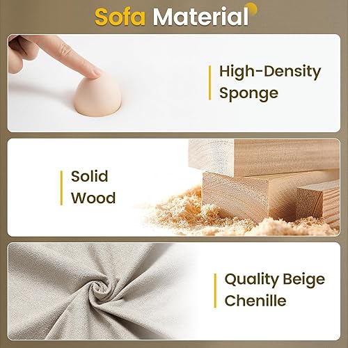 Miniatura 8 de SEDETA Sofá modular en forma de U de 120 pulgadas con asiento de almacenamiento, sofá convertible de felpilla con tumbonas reversibles, sofás