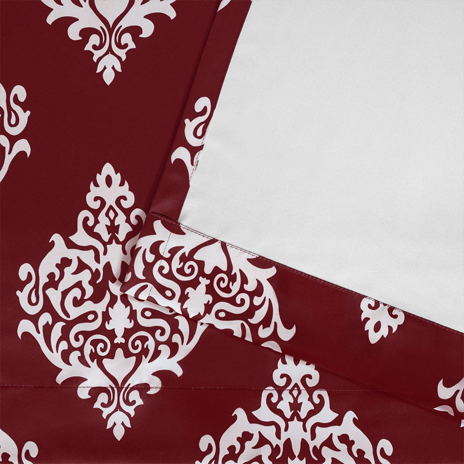 Exclusive Home Curtains Medallion Woven Blackout Grommet Top Panel Pair, Burgundy, 52x84, 2 Piece, W 52" x L 84" (2 Panels) - Image 4