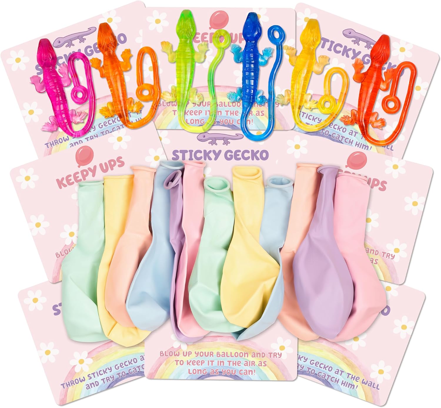 36 Pcs Party Favors, Sticky Gecko, Up Macaron Balloon Party Favors for Blue Paw Dog Bingo Birthday Party Favors Decorations for Girls, Family Party Games