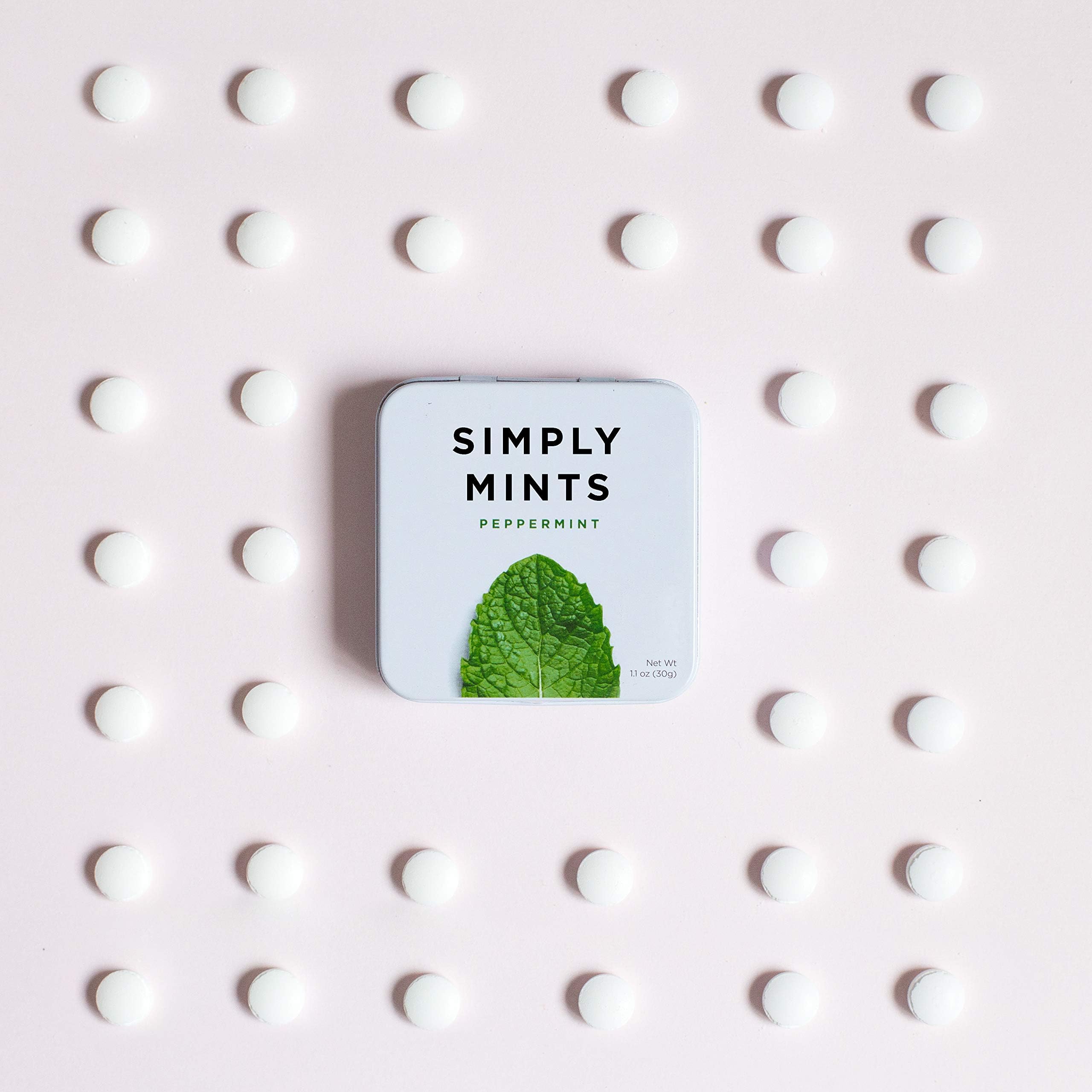 Simply Mints (Peppermint, 45 Count (1 Tin)) (Pack of 2)