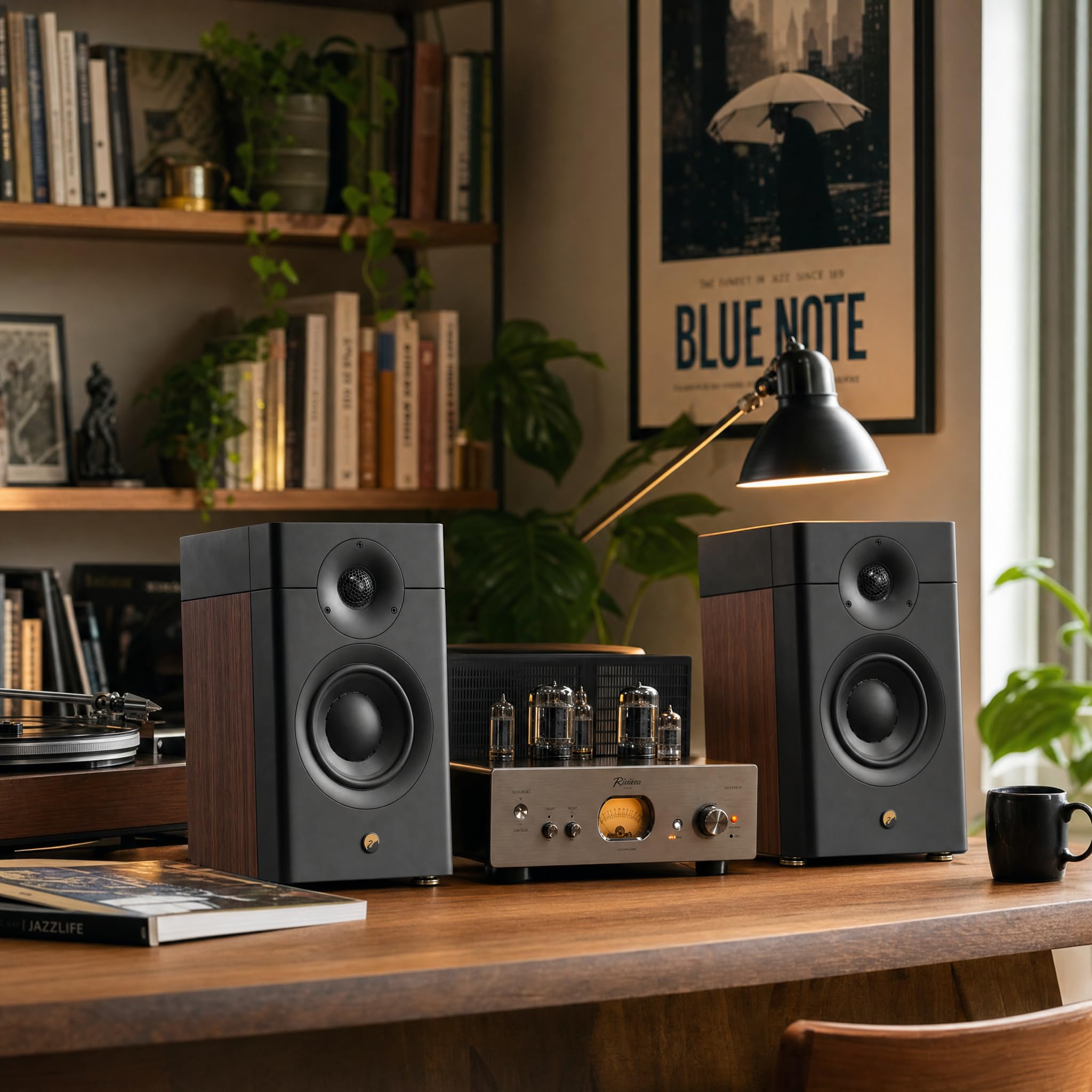 HiVi D3.1MKII Passive Regallautsprecher Paar, 2-Wege 120 W HiFi Stereo Lautsprecher, 6,5" Langhub-Tiefmitteltöner, 28 mm Softdome-Hochtöner, Bassreflex hinten, 8 Ohm, für Heimkino und Musik