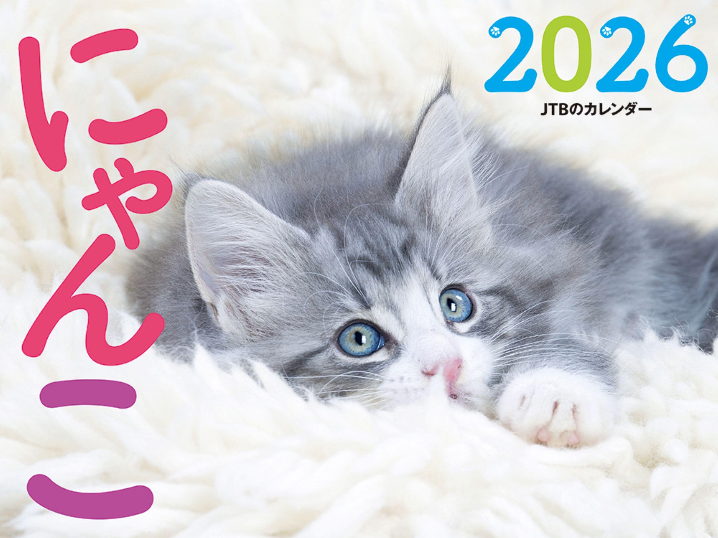 Amazon.co.jp: JTBのカレンダー にゃんこ 2026（壁掛け/月めくり/猫