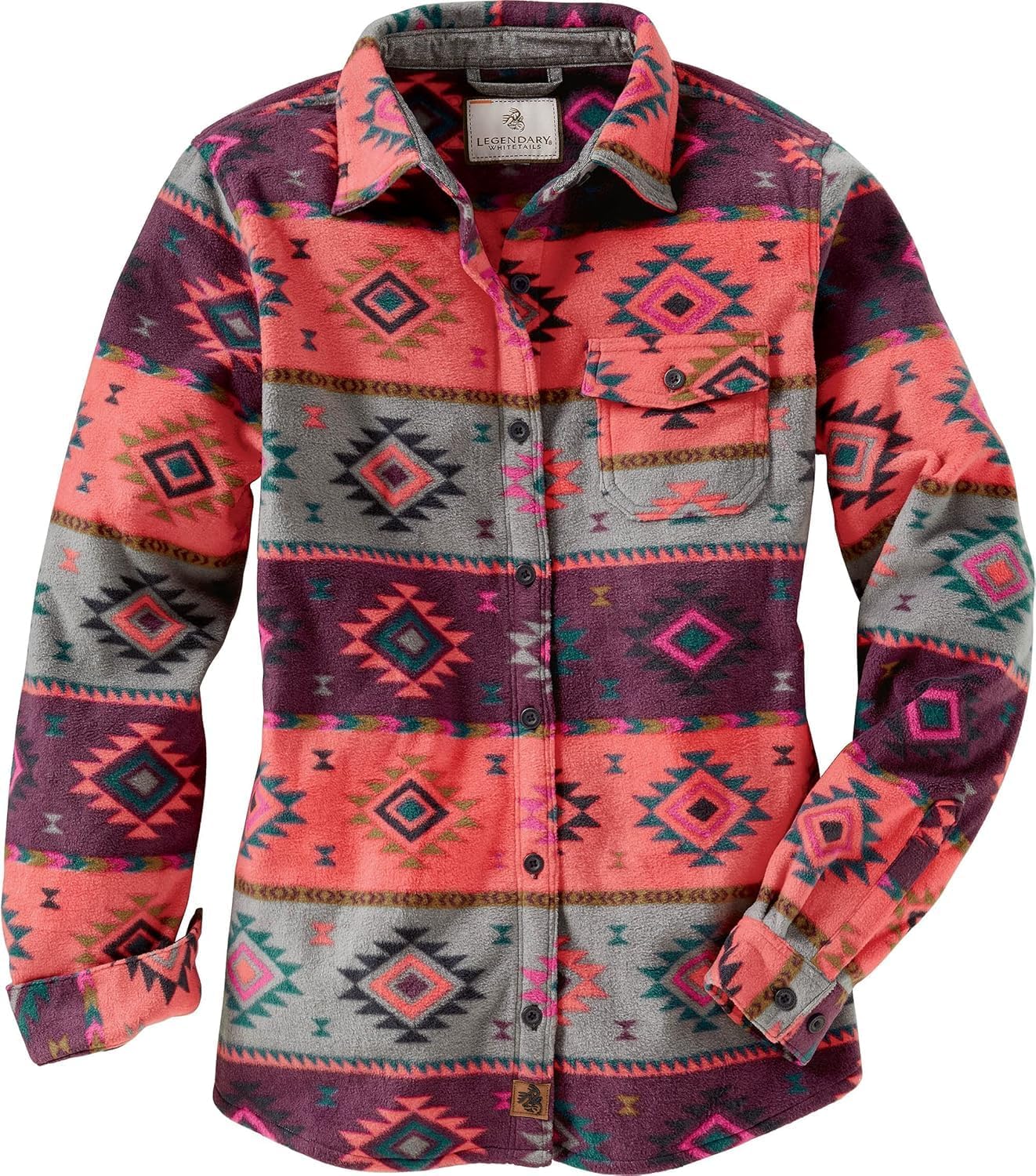 Women's Trail Guide Fleece Button Down Shirt Long Sleeve (Pack of 1)