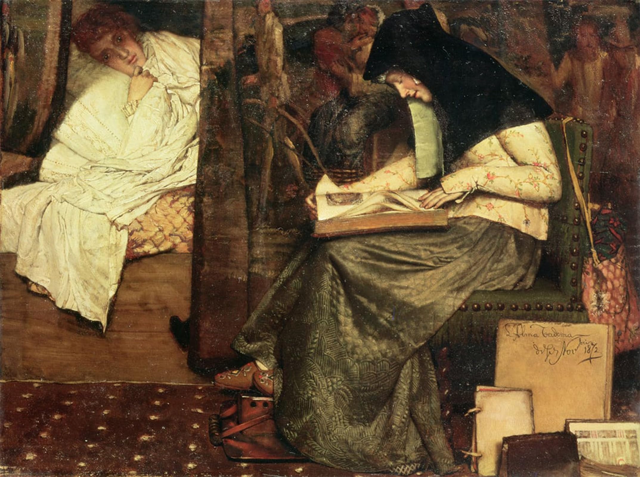 ARTXLXXBN Famous Prints Artwork Pictures Poster Painting Art the Nurse by Lawrence Alma Tadema Artwork Landscape Pictures for Home Decor 60x90cm