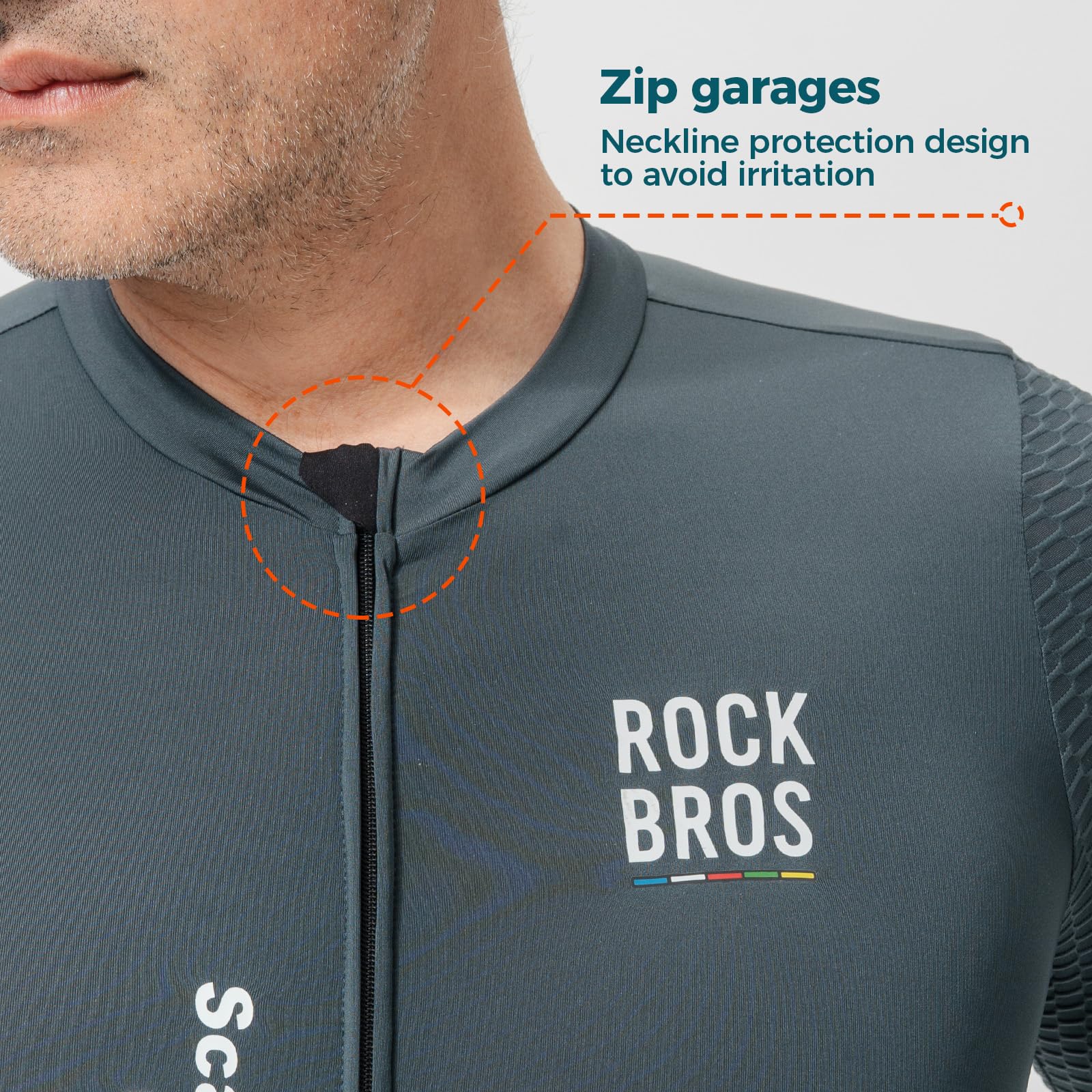 ROCKBROS Road to Sky męska koszulka kolarska z długim rękawem, odzież rowerowa dla mężczyzn, oddychająca i szybkoschnąca odzież do biegania XS-XXL