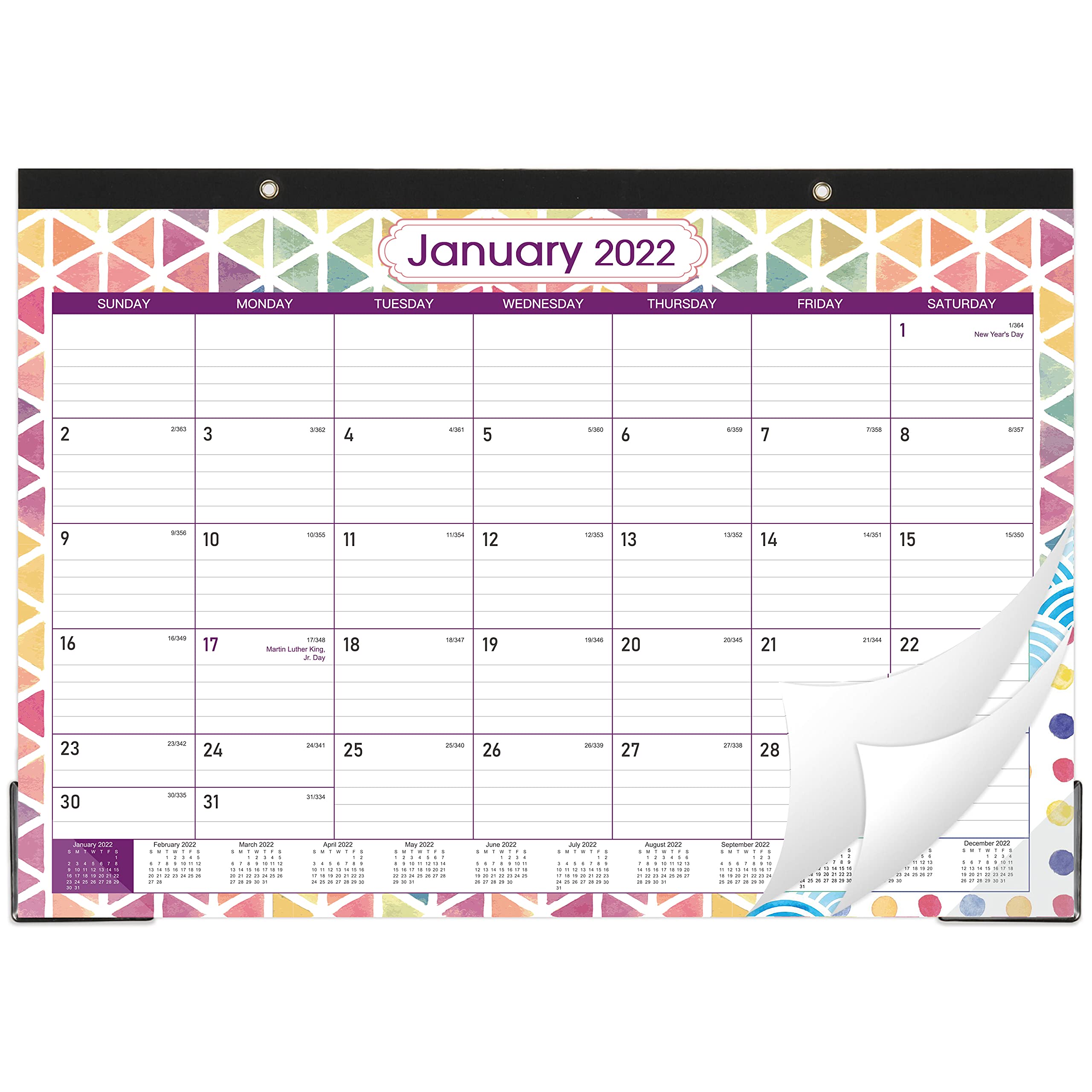 2022 Desk Calendar Desk Calendar 2022, Large Monthly Page Desk
