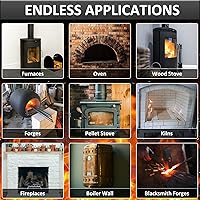 Vista 6 de BXI Tablero de aislamiento térmico de fibra de cerámica (2732F) - 12 x 8 x 0.8 pulgadas, paquete de 1 - inorgánico - ignífugo, resistente al calor