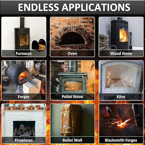 Miniatura 6 de BXI Tablero de aislamiento térmico de fibra de cerámica (2732F) - 12 x 8 x 0.8 pulgadas, paquete de 1 - inorgánico - ignífugo, resistente al calor