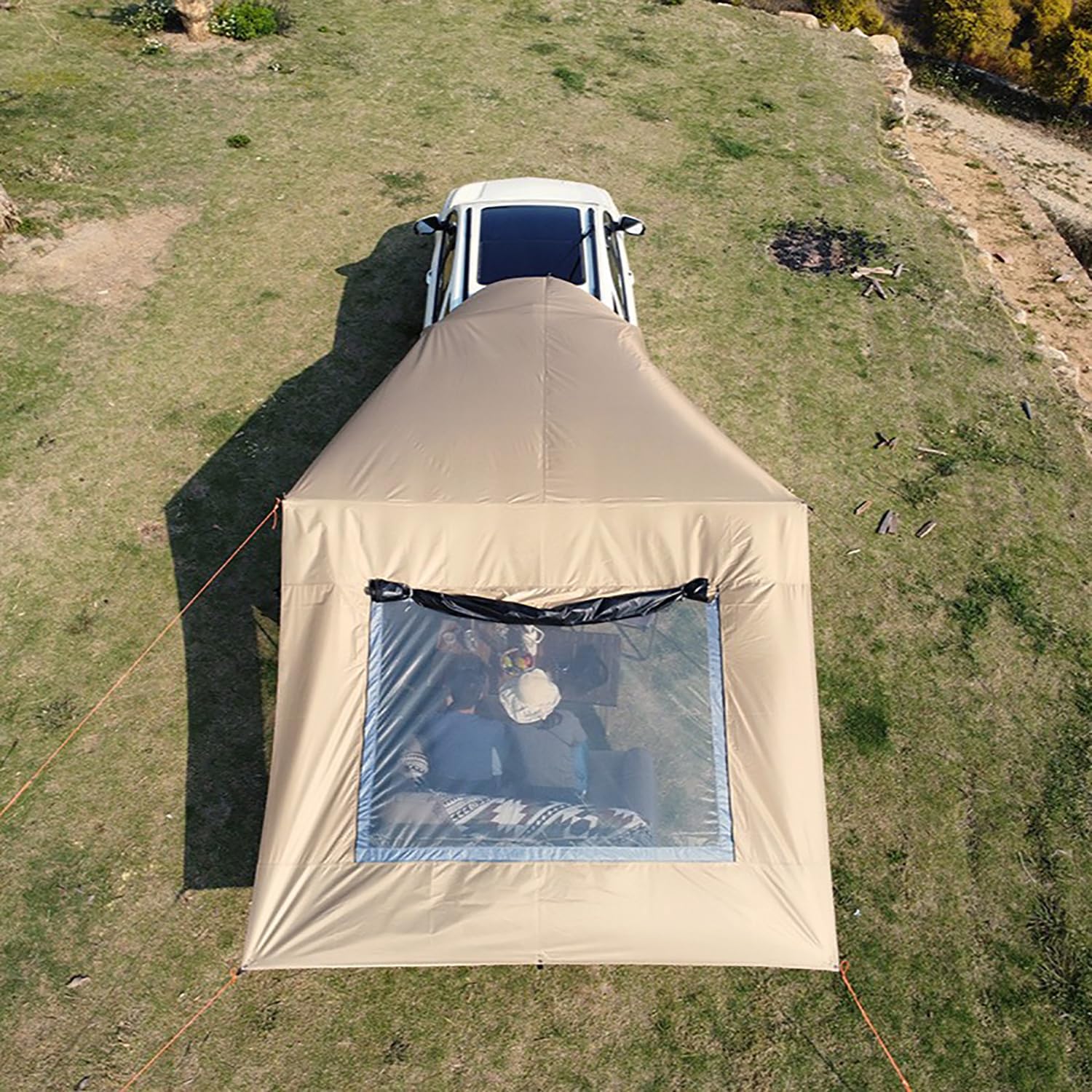 Toldo Caravana Universal, 4.8x2.8m, Toldo para Coche y Furgoneta, Tienda de Campaña Lateral Impermeable, Toldo Camping para SUV Camper Furgonetas