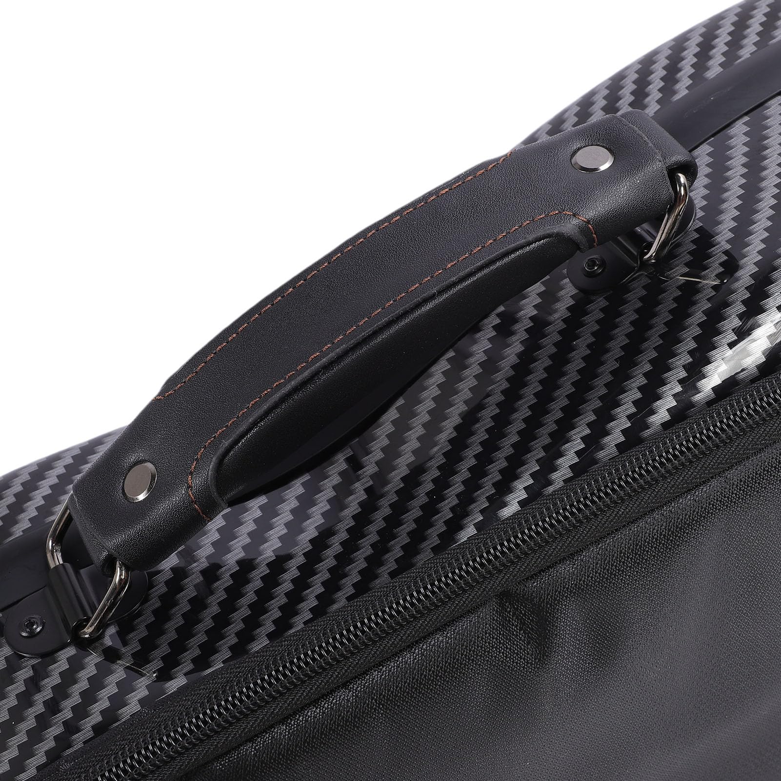 Zerodis 4 4 Custodia per Violino a Grandezza Naturale Zaino per Violino con Guscio Rigido in Fibra di Carbonio con Igrometro 2 Tracolle Borsa per Accessori per Studenti Giocatori Custodia da Viaggio