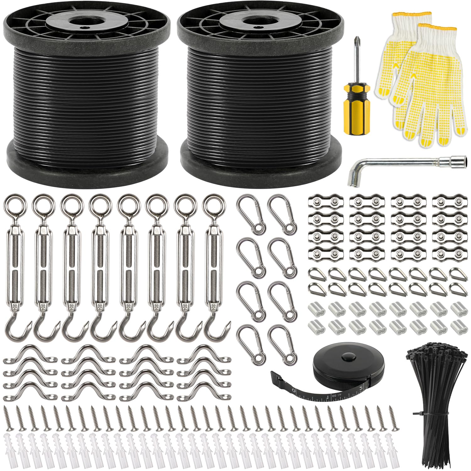 ライト・ランタン Valo Shade tarptotarp WIRE STRAP 400 Ft String Light Hanging Kit Outdoor, Nylon Coated