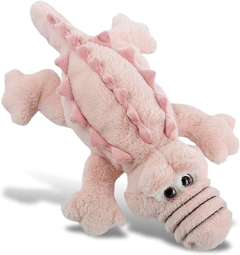 DolliBu Peluche de cocodrilo Suave cocodrilo rosa abrazable pequeño adorable juguete de peluche para jugar lindo regalo de vida salvaje juguete de