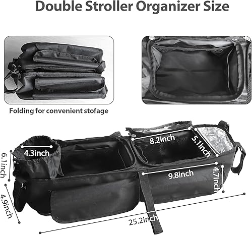 Miniatura 3 de Organizador doble para cochecito, consola para padres, accesorios para cochecito de bebé, compatible con Jeep, para Bob Duallie, para City Mini GT2,