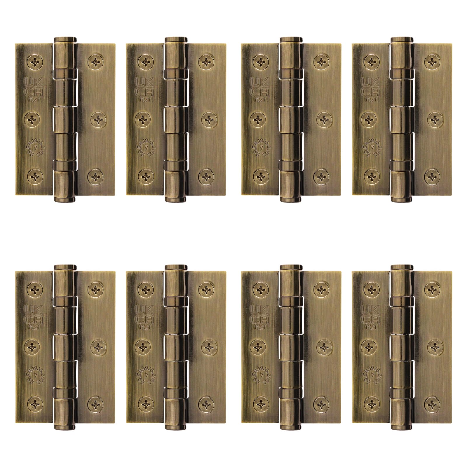 EAI Bronze Door Hinges | 3 Inch / 76mm Florentine Bronze Internal Fire Door Hinges | 4 Pairs