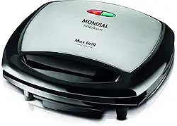 Max Grill, Mondial, Preto/Inox, 1200W, 110V - G-07