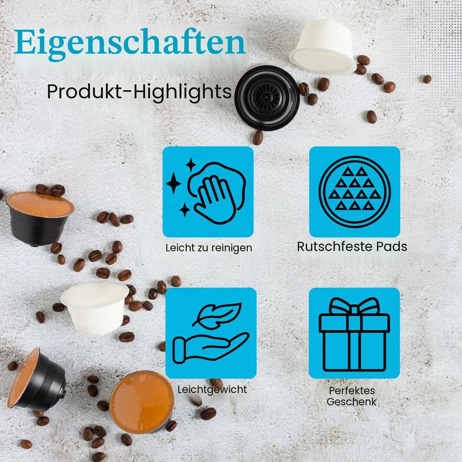 INTIRILIFE Aufbewahrungsschublade für 50 Kaffeekapseln- Kompatibel mit Nespresso Kapseln -38.2 x 23.2 x 5,6 cm- Kapselhalter Schubfach Schubkasten Aufbewahrungsbox in Schwarz Kaffee Kapselmaschine