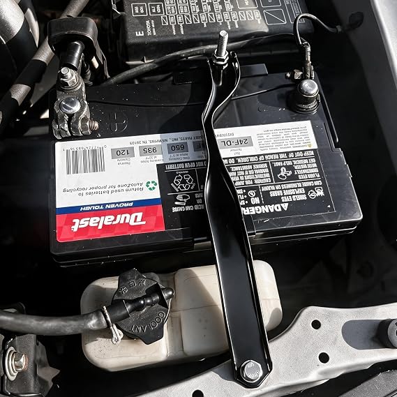 Battery Hold Down,304 SS J-Bolt Kit,Fits 96-02 4Runner,95-04 Tacoma | Heavy-Duty 16 Ga. Steel Bracket,304 SS J-hooks & hardware,FitsToyota 4Runner 1996-2002,Toyota Tacoma 1995-2004, 74404-35140
