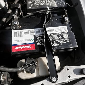 Battery Hold Down,304 SS J-Bolt Kit,Fits 96-02 4Runner,95-04 Tacoma | Heavy-Duty 16 Ga. Steel Bracket,304 SS J-hooks & hardware,FitsToyota 4Runner 1996-2002,Toyota Tacoma 1995-2004, 74404-35140