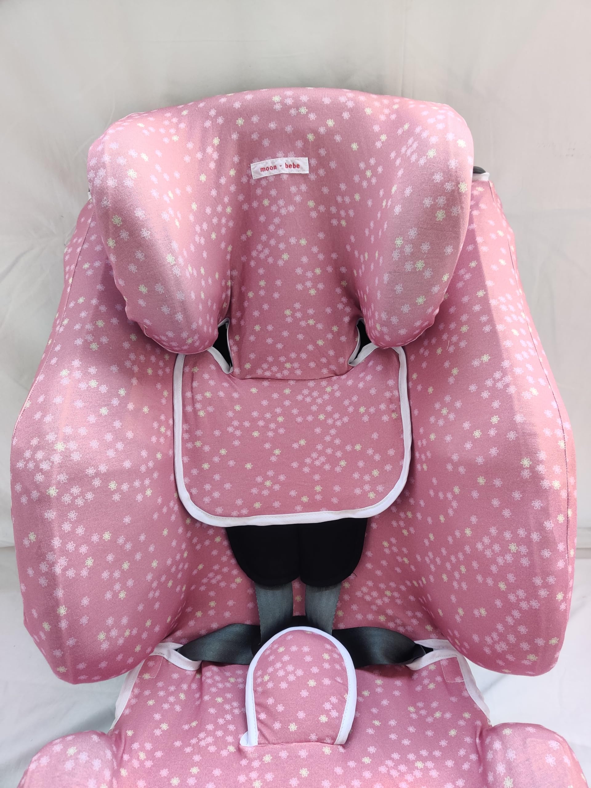 moon-bebe Fund de algodón para Silla de Coche Compatible con Klippan Triofix Century y klippan OPTI 129 (Pink)