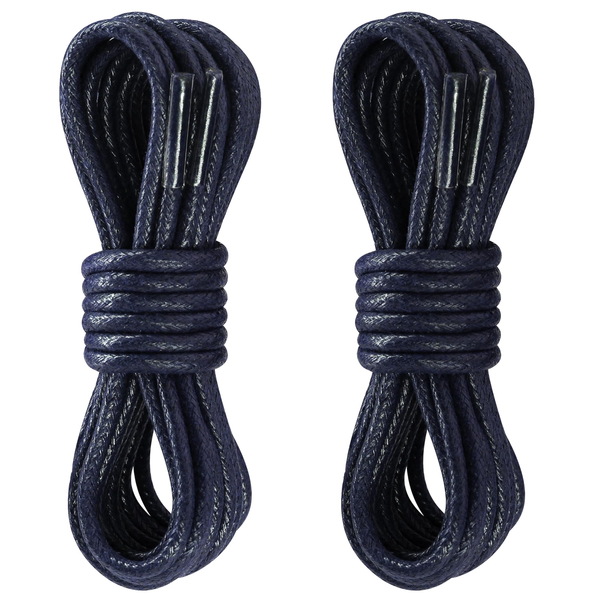 9 x Brand New Yusimu Round Waxed Navy Blue Shoe Laces,2.5mm Thin Shoel