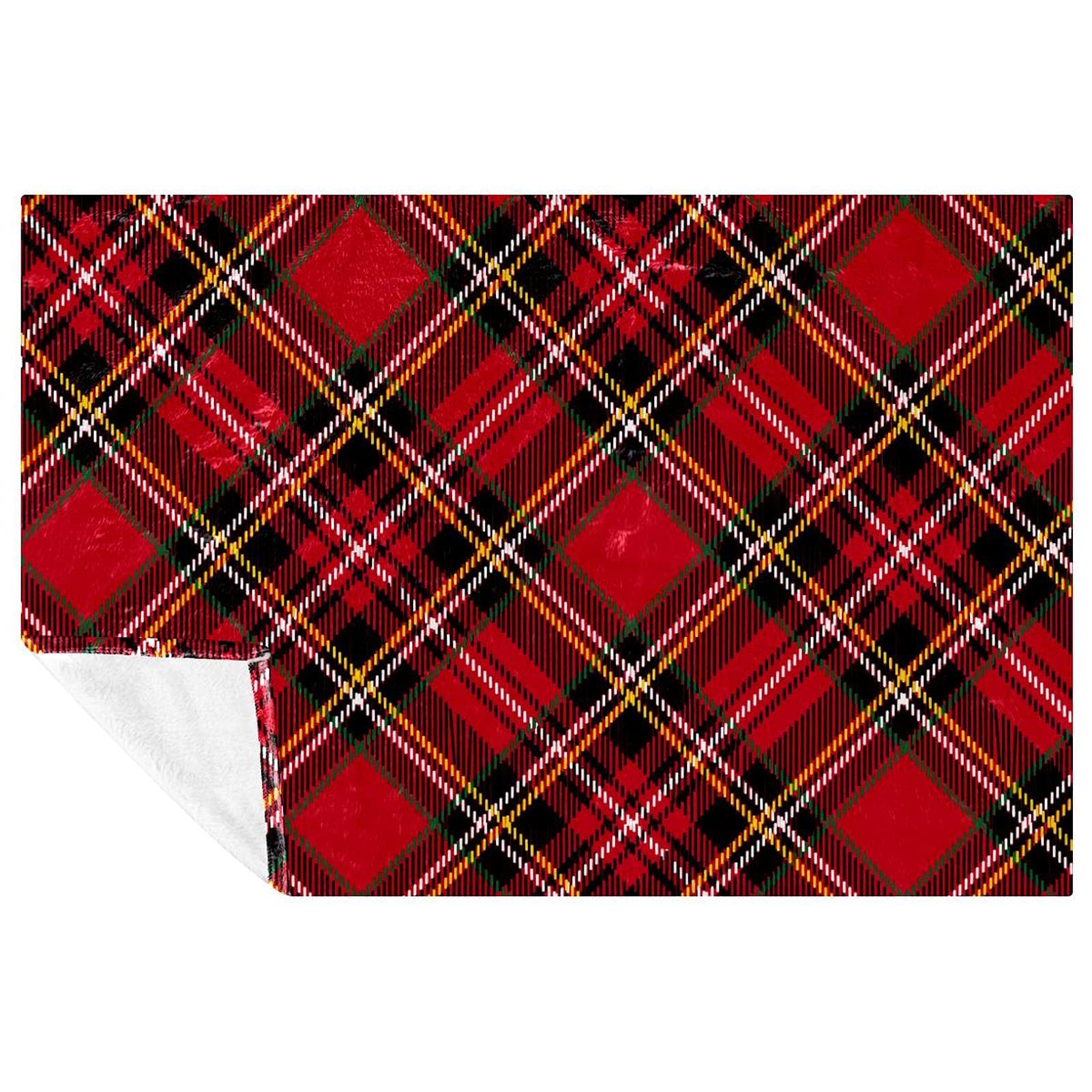 Plaid imprimé rouge chaud pour pique-nique, camping et plage