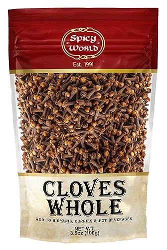 Bolsa de clavos enteros de 3.5 onzas, ideal para alimentos, té, bolas de pomandro e incluso popurrí - por Spicy World