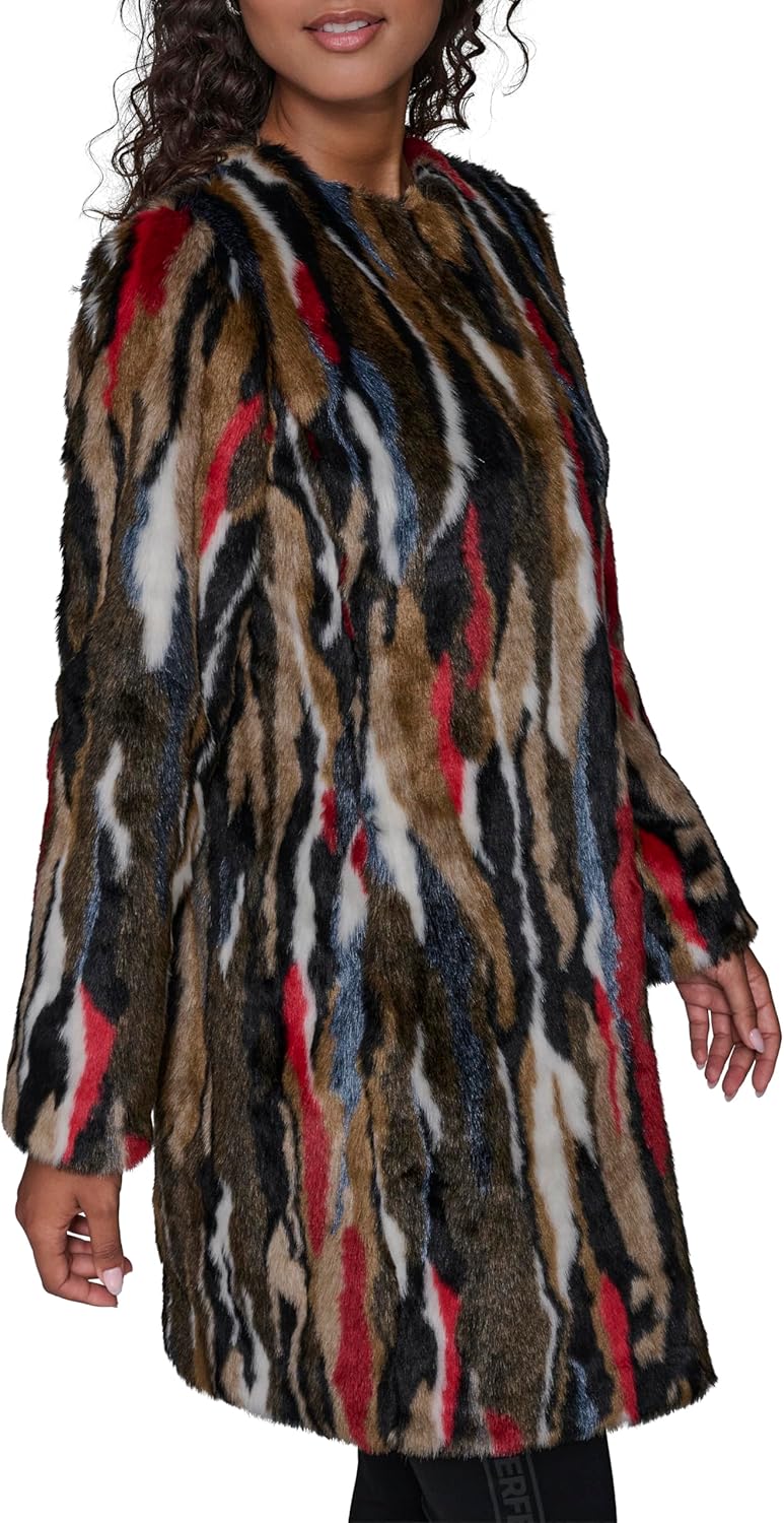 KARL LAGERFELD Women's Faux Fur Coat - Image 3