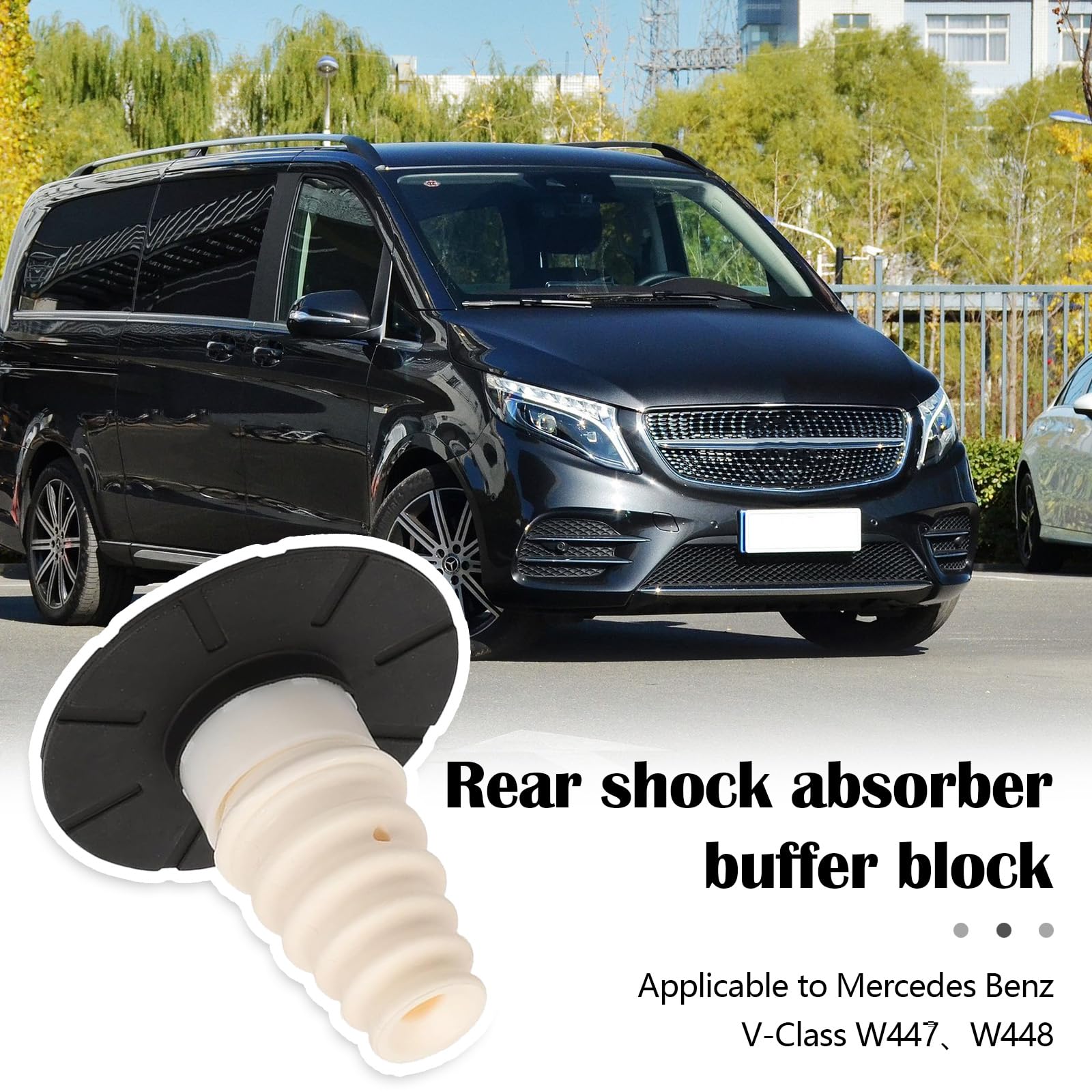 Gomma a Molla, 2 Pcs Tampone Di Arresto Sospensione Balestra In Gomma Per Mercedes Benz W447 W448 Molla Aggiuntiva Asse Posteriore Per Classe V OEM A4473240100 4473240100 Posteriore Sinistra E Destra