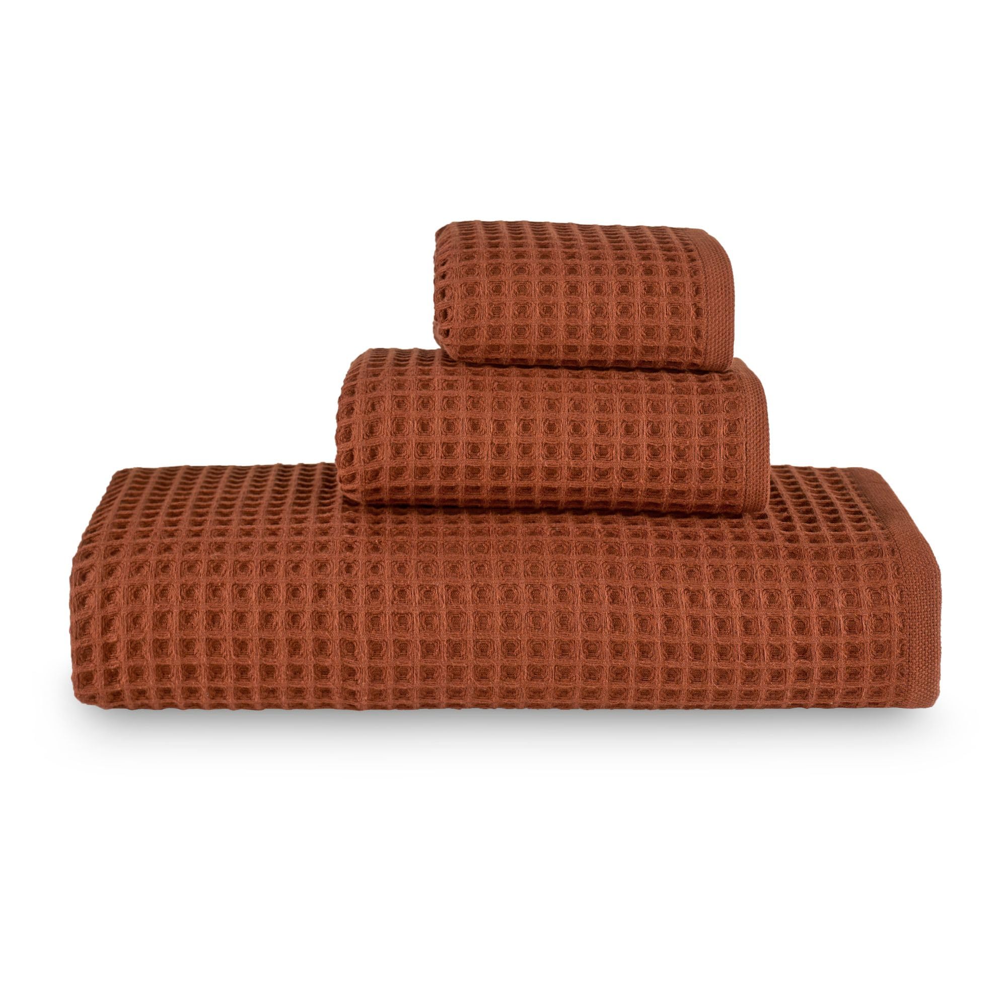 Photo 1 of sea me at home Waffle Bath Sheet Set, 100% Turkish Cotton, Includes 1 Bath Sheet, 1 Hand Towel, 2 Face Towels