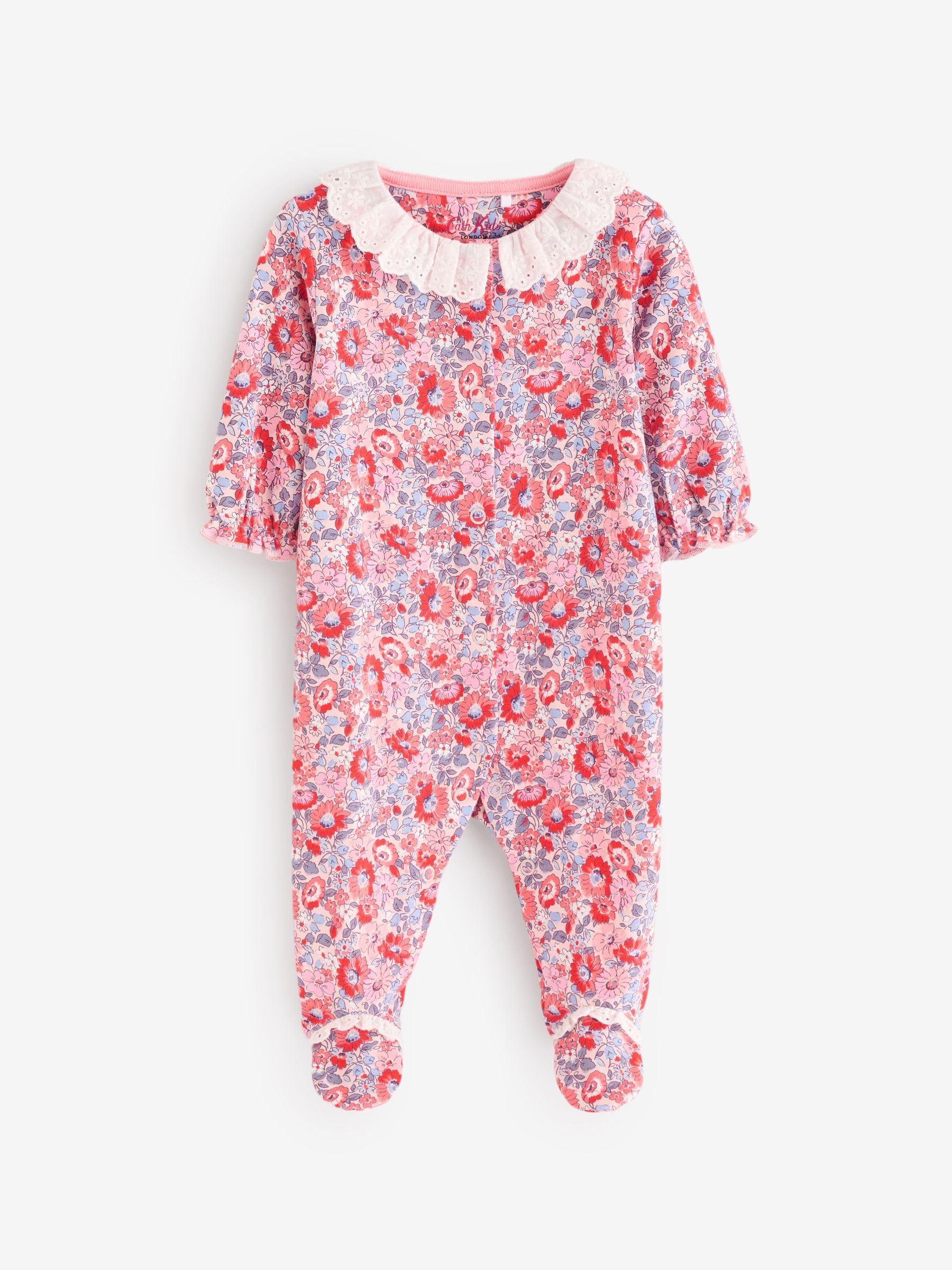 NEXT Baby Mädchen Cath Kidston Florale Babyschlafanzüge aus 100% Baumwolle, 3er-Pack