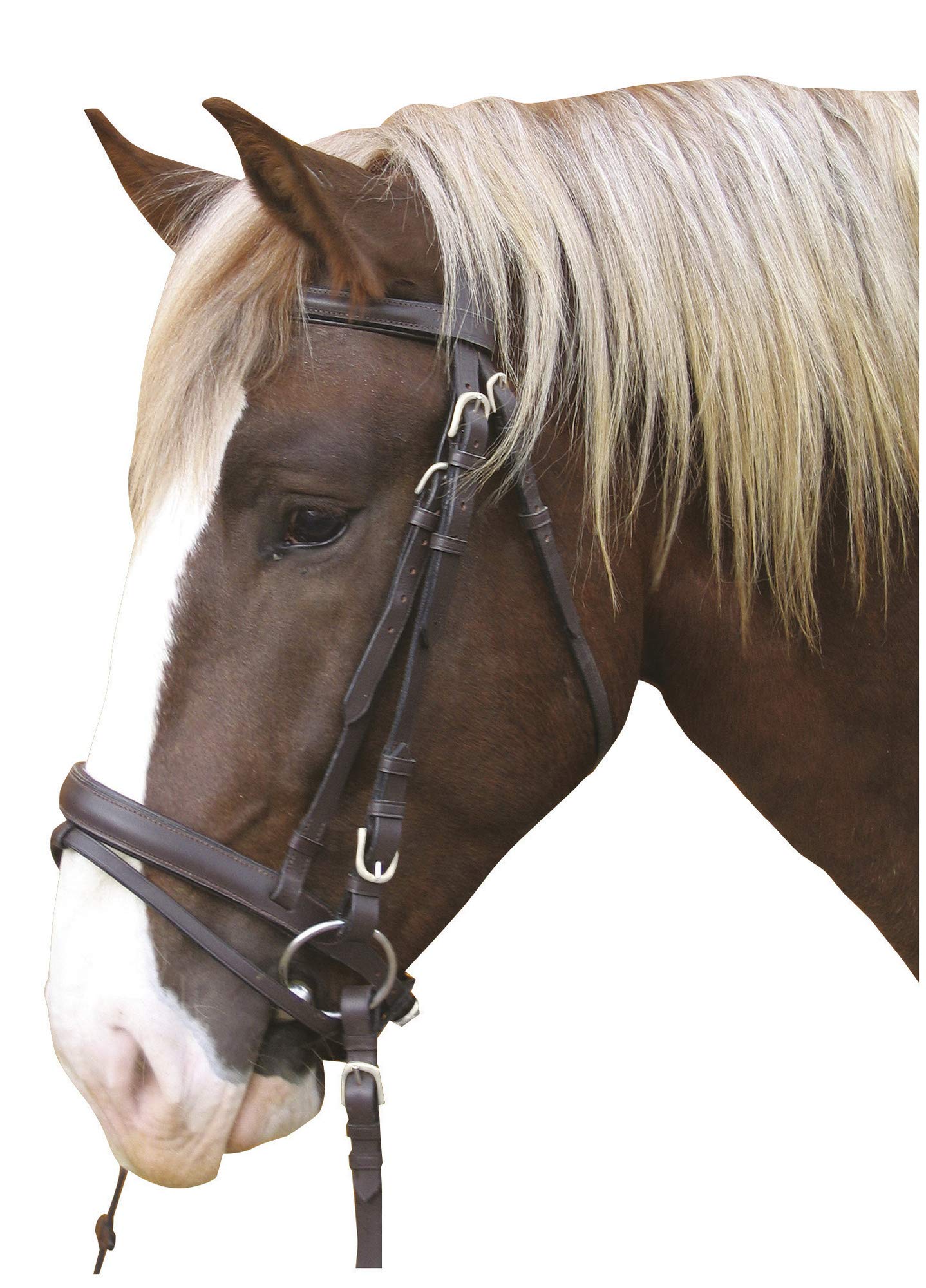 KERBL Bridon pour Cheval de Trait Brun