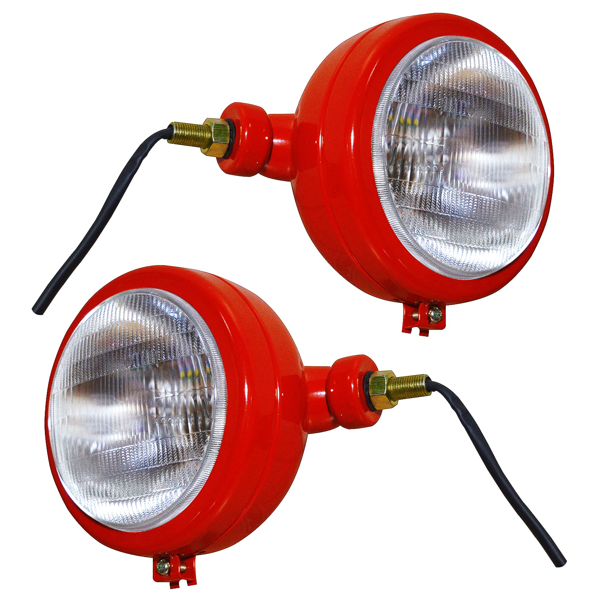 ALL PARTS SOURCE RED Headlights/Head Lamp Set Suitable for Massey Ferguson Mahindra Tractor 275 575 Other Universal Tractors Red Light Set of 2 Pieces (LH+RH)