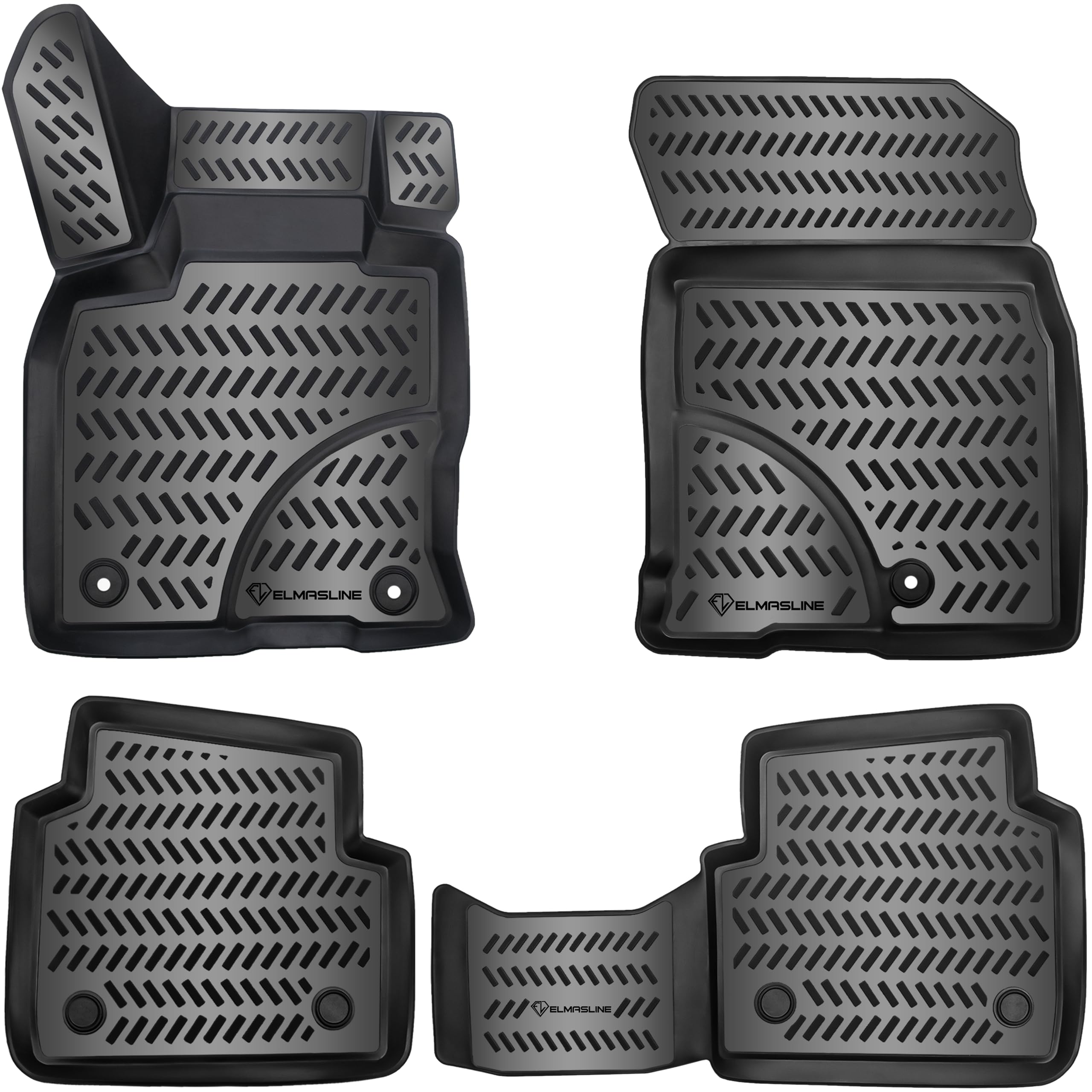 Gummimatten Für Ford Kuga MK2 (2012-2019) - 2-teiliges Set Vorne