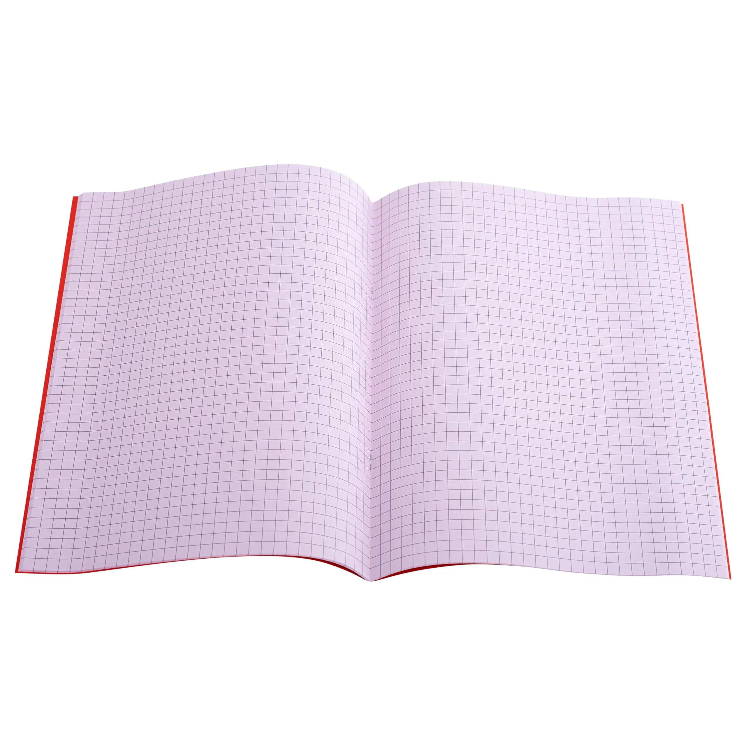 The Dyslexia Shop A4-7mm Squared Tinted Exercise Book - (Red Cover) Single Book/Lilac โ image 1