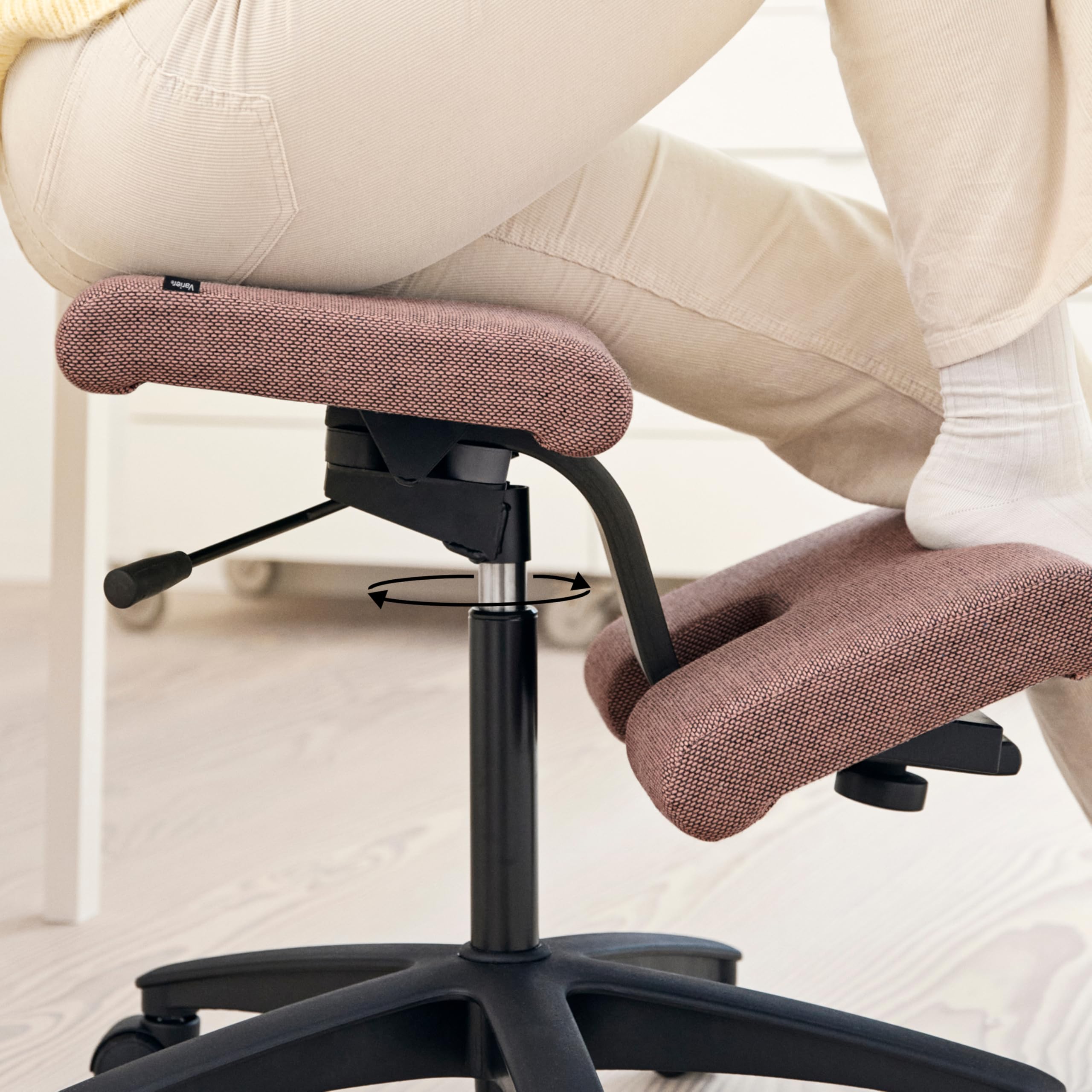 Varier Wing Ergonomischer Kniestuhl mit Rollen, drehbar höhenverstellbar