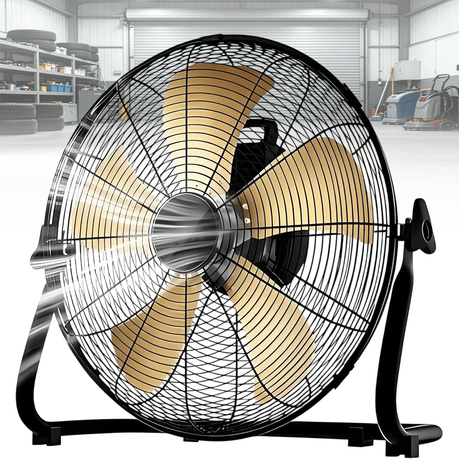 Ventilateur de sol industriel en métal robuste,4000 CFM grande vitesse