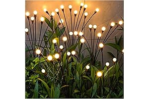 4-Pack Solar Firefly Lights with 40 LED Light, Waterproof Yard Lights with 2 Lighting Modes