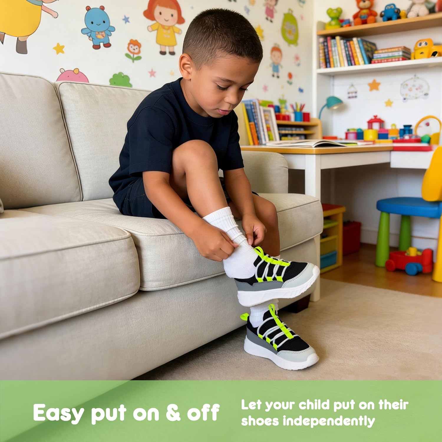 YESKIS Toddler Sneakers for Boys Girls Running Tennis Shoes Kids Lightweight Breathable Mesh Walking Sport Athletic Shoes - Image 2