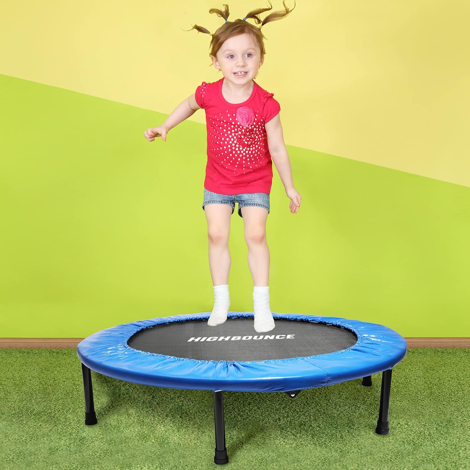 Weekly Top Sale High Bounce Recreational Indoor and Outdoor Mini Toddler and Childrens Trampoline, for Safe Jumping Exercise Fitness Sport Buy 2 get 3 High Bounce Recreational Indoor and Outdoor Mini Toddler and Childrens Trampoline, for Safe Jumping Exercise Fitness Sport