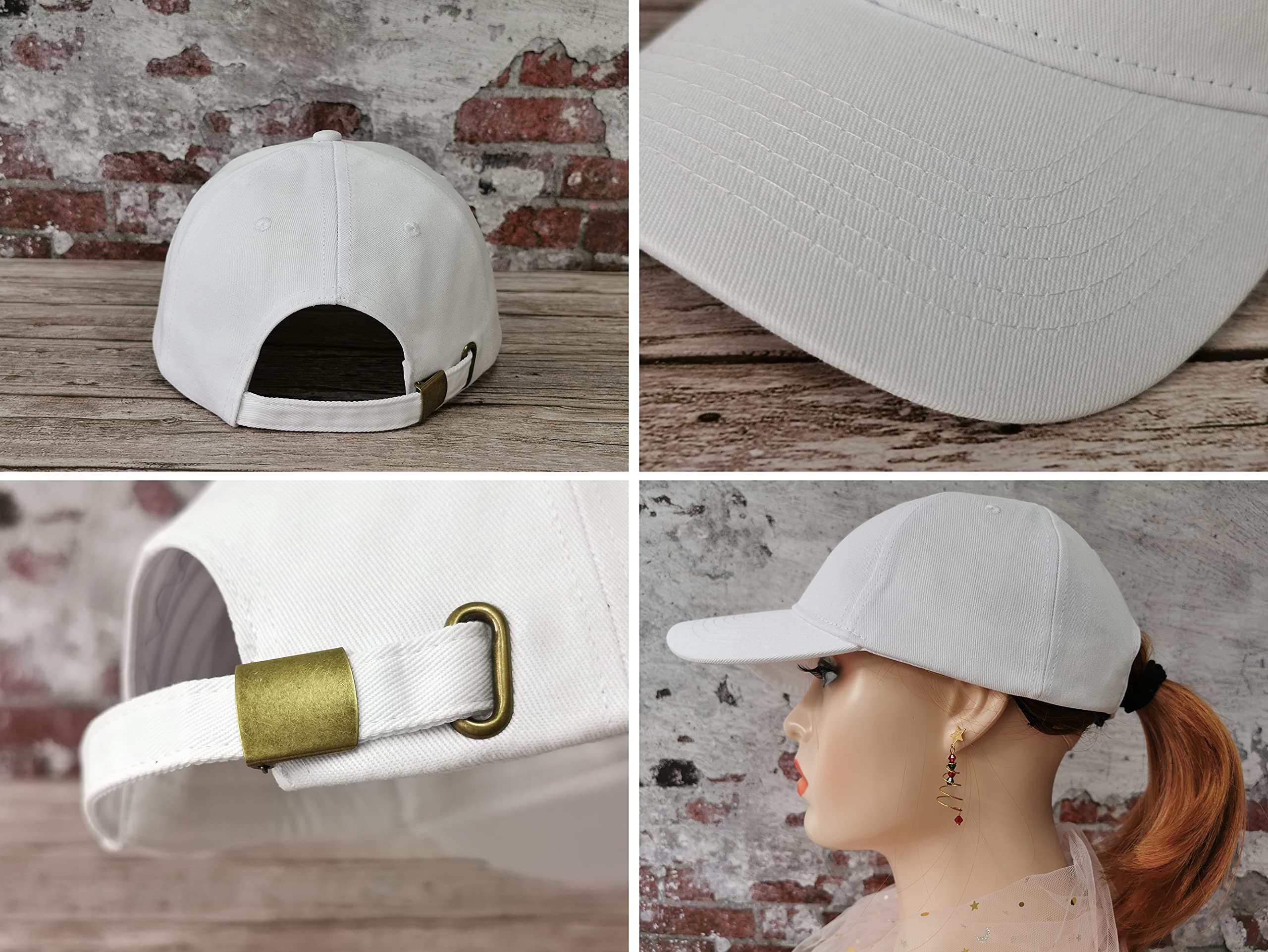 Sombreros de béisbol bordados con palmera para hombres y mujeres, Blanco (árbol negro) 4